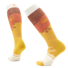 Load image into Gallery viewer, SMARTWOOL SKI FULL CUSHION SNOWPOCALYPSE PATTERN OTC WOMENS SOCKS