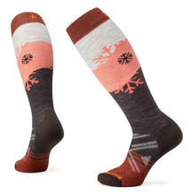 Load image into Gallery viewer, SMARTWOOL SKI FULL CUSHION SNOWPOCALYPSE PATTERN OTC WOMENS SOCKS