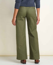 Load image into Gallery viewer, TOAD&CO EARTHWORKS WIDE LEG CHINO OLIVE WOMENS PANT