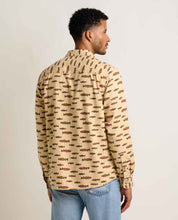 Load image into Gallery viewer, TOAD&CO PINEVALE LONG SLEEVE BUTTON DOWN CHAI TROUT PRINT MENS SHIRT