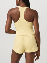 Load image into Gallery viewer, VUORI HALO PERFORMANCE CROP TANK 2.0 LEMON SNAP HEATHER WOMENS TANK TOP