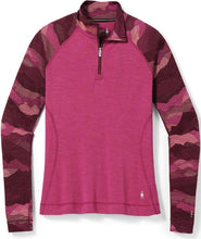 Load image into Gallery viewer, SMARTWOOL CLASSIC THERMAL MERINO BASE LAYER PATTERN 1/4 ZIP WOMENS TOP
