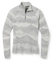 Load image into Gallery viewer, SMARTWOOL CLASSIC THERMAL MERINO BASE LAYER PATTERN 1/4 ZIP WOMENS TOP
