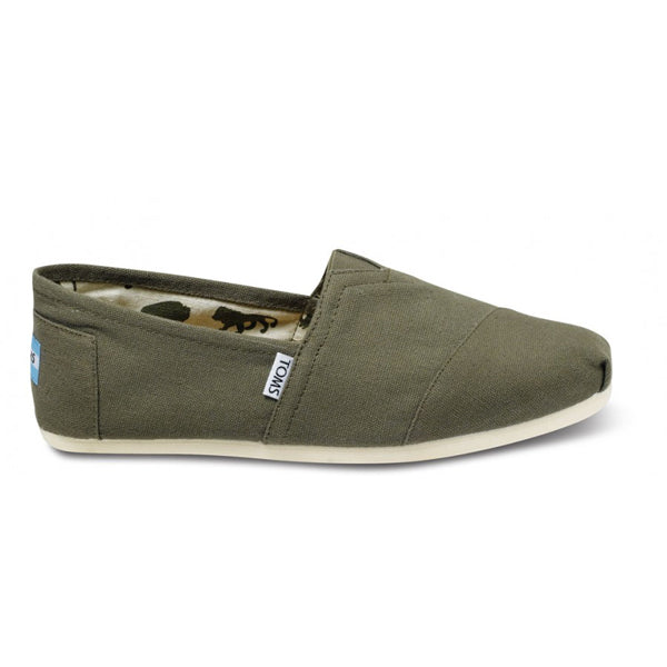TOMS CLASSIC OLIVE CANVAS WOMENS FOOTWEAR