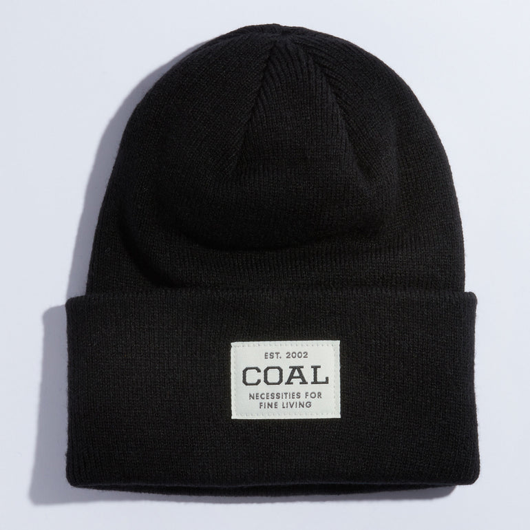 COAL THE UNIFORM RECYCLED KNIT CUFF BLACK BEANIE