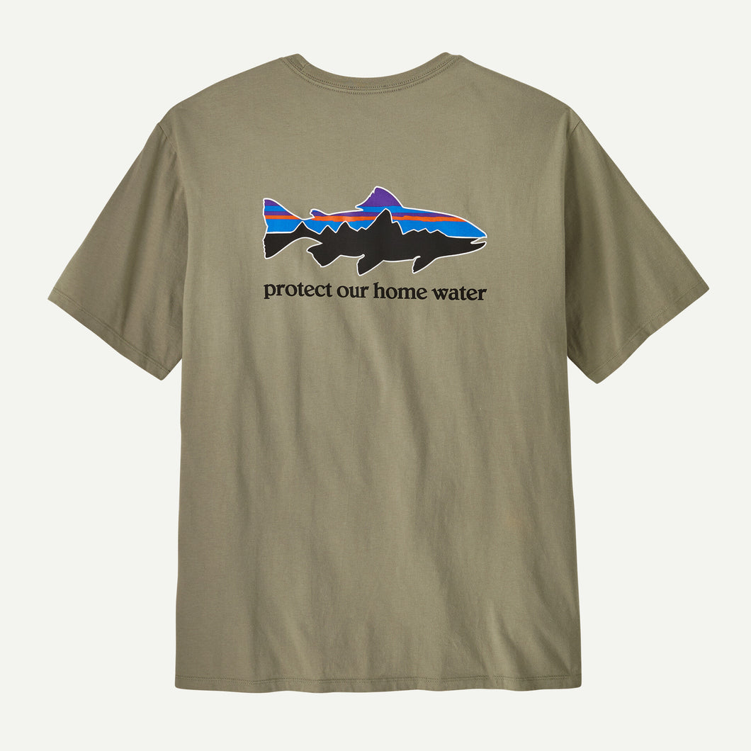 PATAGONIA HOME WATER TROUT ORGANIC MENS T-SHIRT