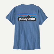 Load image into Gallery viewer, PATAGONIA P-6 LOGO RESPONSIBILI-TEE SHORE BLUE WOMENS T-SHIRT
