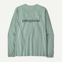 Load image into Gallery viewer, PATAGONIA L/S CASTING LOGO RESPONSIBILI-TEE THIN ICE MENS SHIRT
