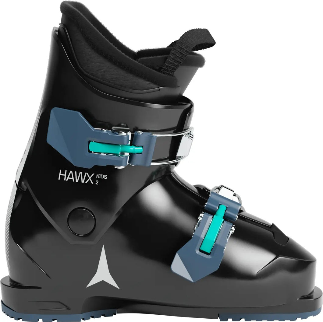 ATOMIC HAWX KIDS 2 BLACK/TEAL 2026 JUNIOR SKI BOOTS