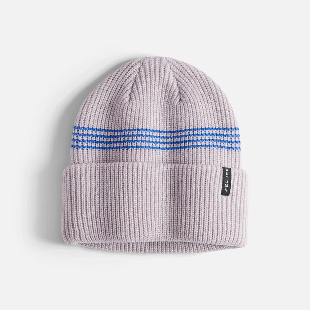 AUTUMN MINI STRIPE WHISPER PINK BEANIE