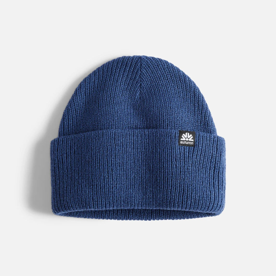 AUTUMN SIMPLE SOLID DEEP OCEAN BEANIE