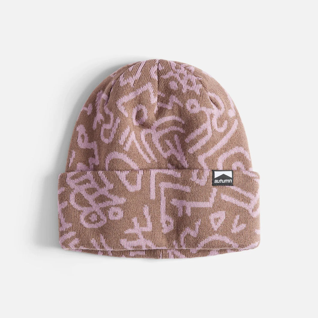 AUTUMN SOUL CAMO DUSTY PINK BEANIE