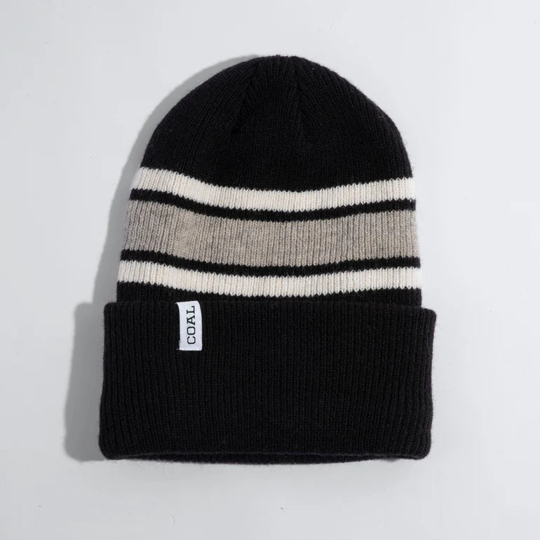 COAL THE HAINES RECYCLED WOOL BLACK BEANIE