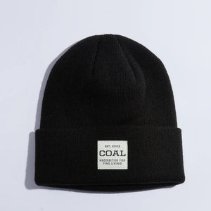 COAL THE UNIFORM MID RECYCLED KNIT CUFF BLACK BEANIE
