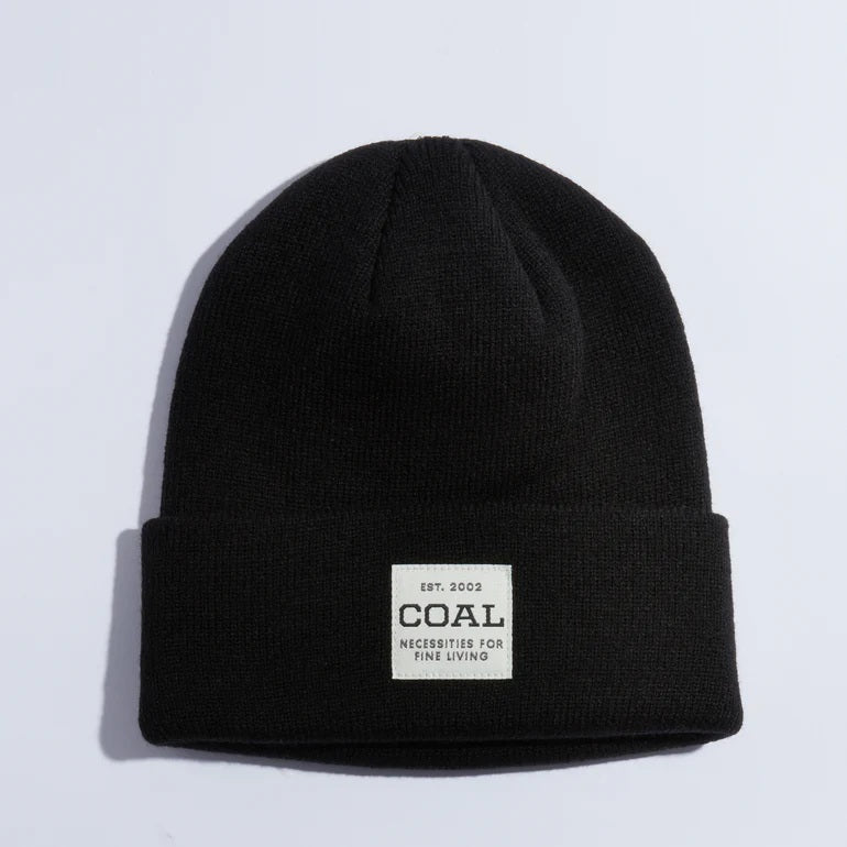 COAL THE UNIFORM MID RECYCLED KNIT CUFF BLACK BEANIE