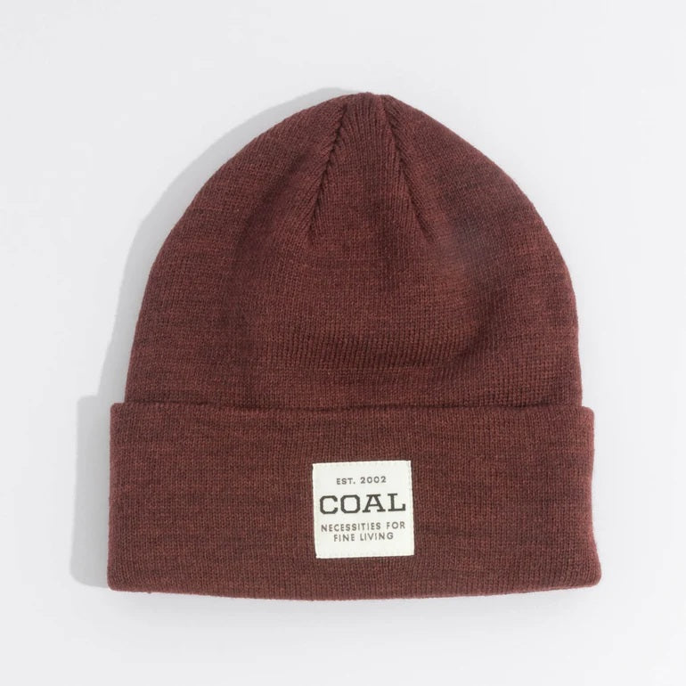 COAL THE UNIFORM MID RECYCLED KNIT CUFF BURGUNDY BEANIE