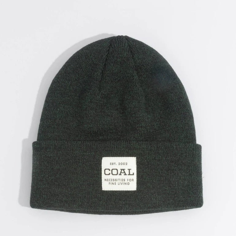COAL THE UNIFORM MID RECYCLED KNIT CUFF DARK GREEN MARL BEANIE