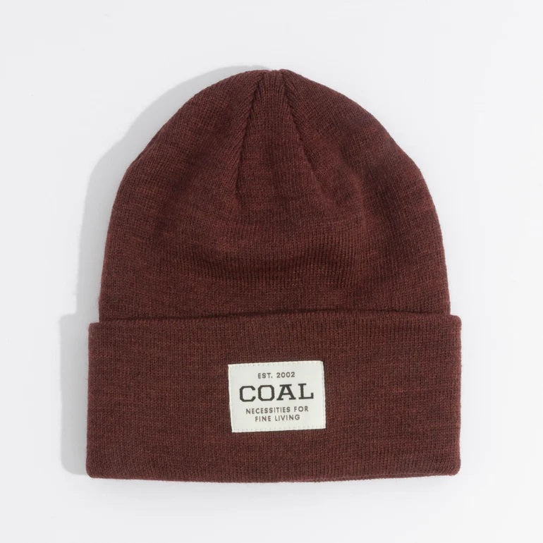 COAL THE UNIFORM RECYCLED KNIT CUFF BURGUNDY BEANIE