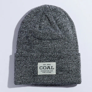 COAL THE UNIFORM RECYCLED KNIT CUFF BLACK MARL BEANIE