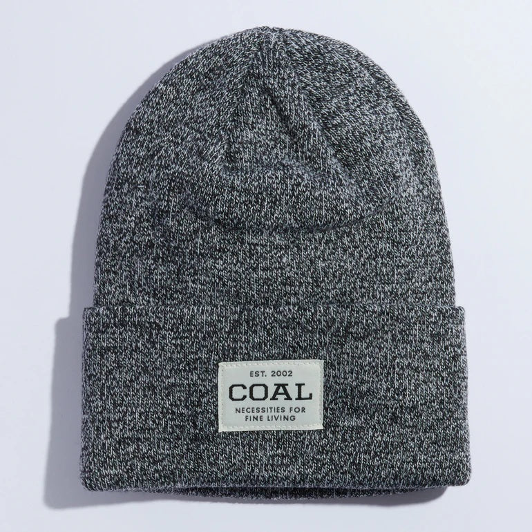 COAL THE UNIFORM RECYCLED KNIT CUFF BLACK MARL BEANIE