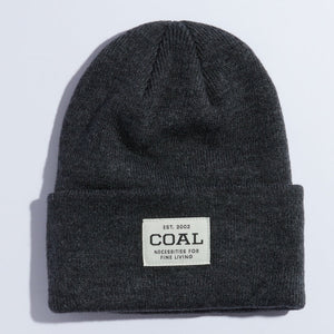 COAL THE UNIFORM RECYCLED KNIT CUFF CHARCOAL BEANIE