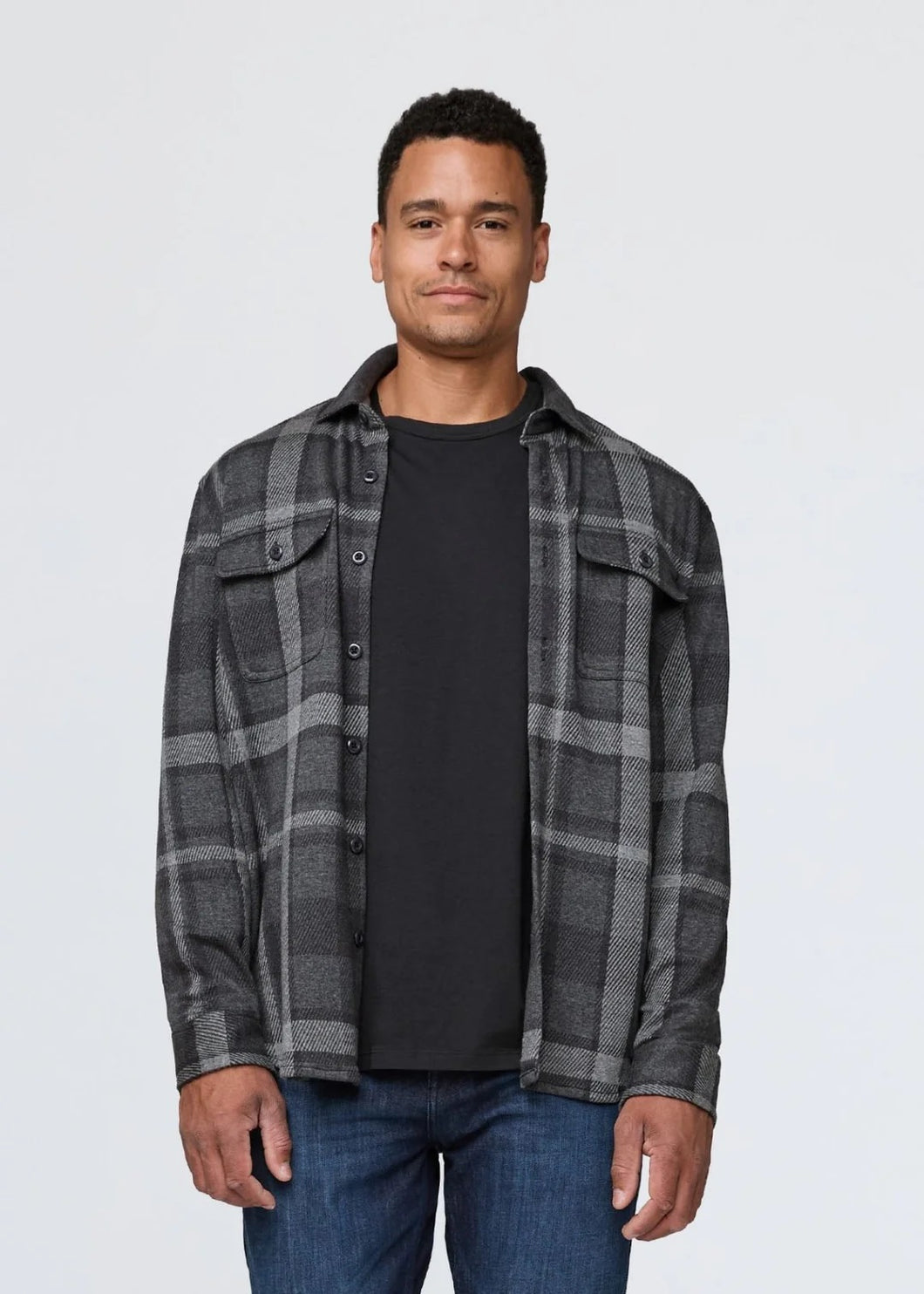 DUER PERFORMANCE FLANNEL LONG SLEEVE MENS BUTTON DOWN SHIRT