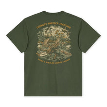 Load image into Gallery viewer, HOOKE WILDLIFE HABITAT CANADA DARK GREEN MENS T-SHIRT
