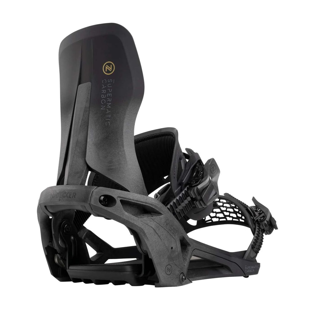 NIDECKER CARBON SUPERMATIC BLACK MENS SNOWBOARD BINDINGS
