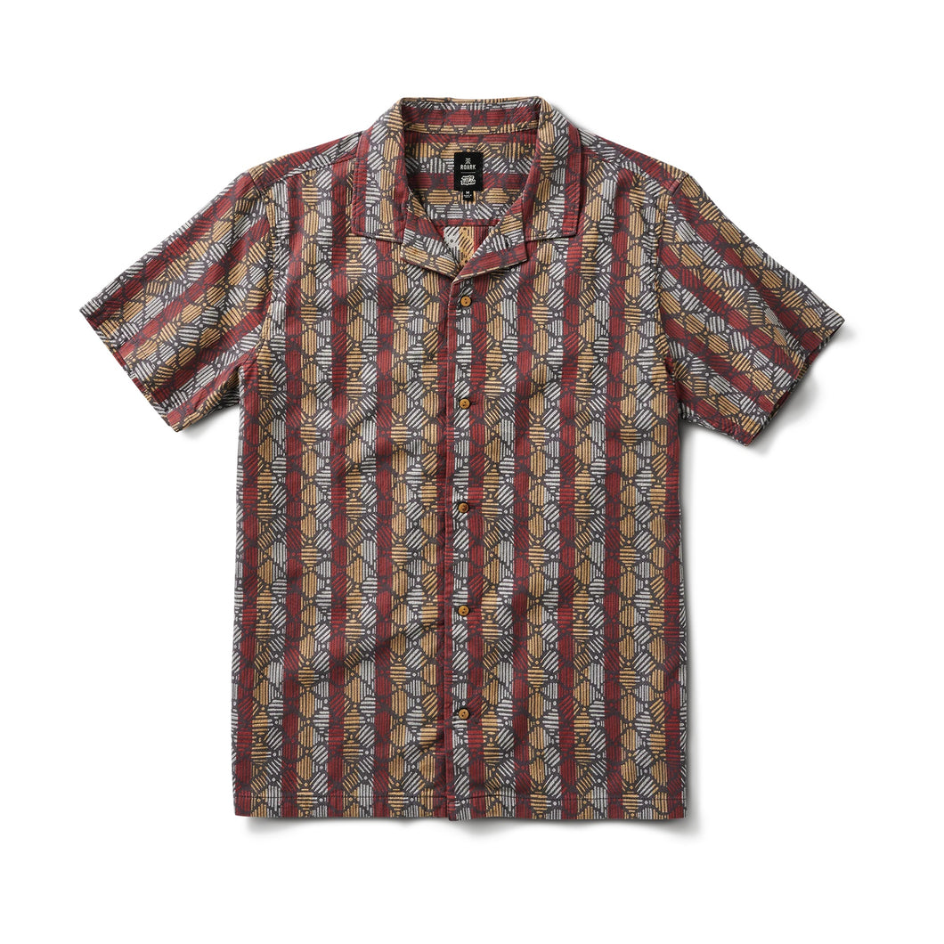 ROARK GONZO WOVEN SHORT SLEEVE MENS BUTTON DOWN SHIRT