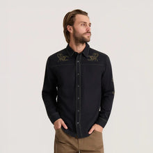 Load image into Gallery viewer, ROARK RITUAL RANGE LONG SLEEVE BLACK BUTTON DOWN MENS SHIRT
