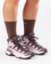 Load image into Gallery viewer, SALOMON X ULTRA 360 EDGE MID GORE-TEX HUCKLEBERRY/SILVER CLOUD WOMENS HIKING SHOES
