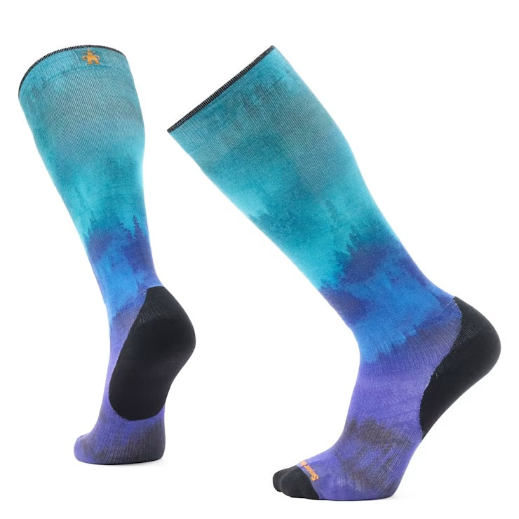 SMARTWOOL SKI TARGETED CUSHION COMPRESSION PRINT OTC UNISEX SOCKS