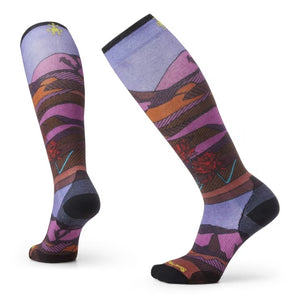 SMARTWOOL SKI ZERO CUSHION FLORAL FIELD PRINT OTC WOMENS SOCKS