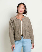 Load image into Gallery viewer, TOAD&amp;CO CABINSIDE FLEECE CARDIGAN HONEY BROWN WOMENS CARDIGAN
