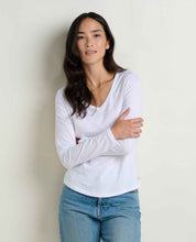 Load image into Gallery viewer, TOAD&amp;CO MARLEY LONG SLEEVE TEE TRUE WHITE WOMENS TOP
