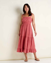 Load image into Gallery viewer, TOAD&amp;CO TAJ HEMP TIERED MIDI DRESS DUSTY CEDAR WOMENS DRESS
