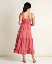 Load image into Gallery viewer, TOAD&amp;CO TAJ HEMP TIERED MIDI DRESS DUSTY CEDAR WOMENS DRESS
