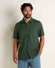 Load image into Gallery viewer, TOAD&amp;CO TAJ HEMP SHIRT CILANTRO DOBBY SHORT SLEEVE BUTTON DOWN MENS SHIRT
