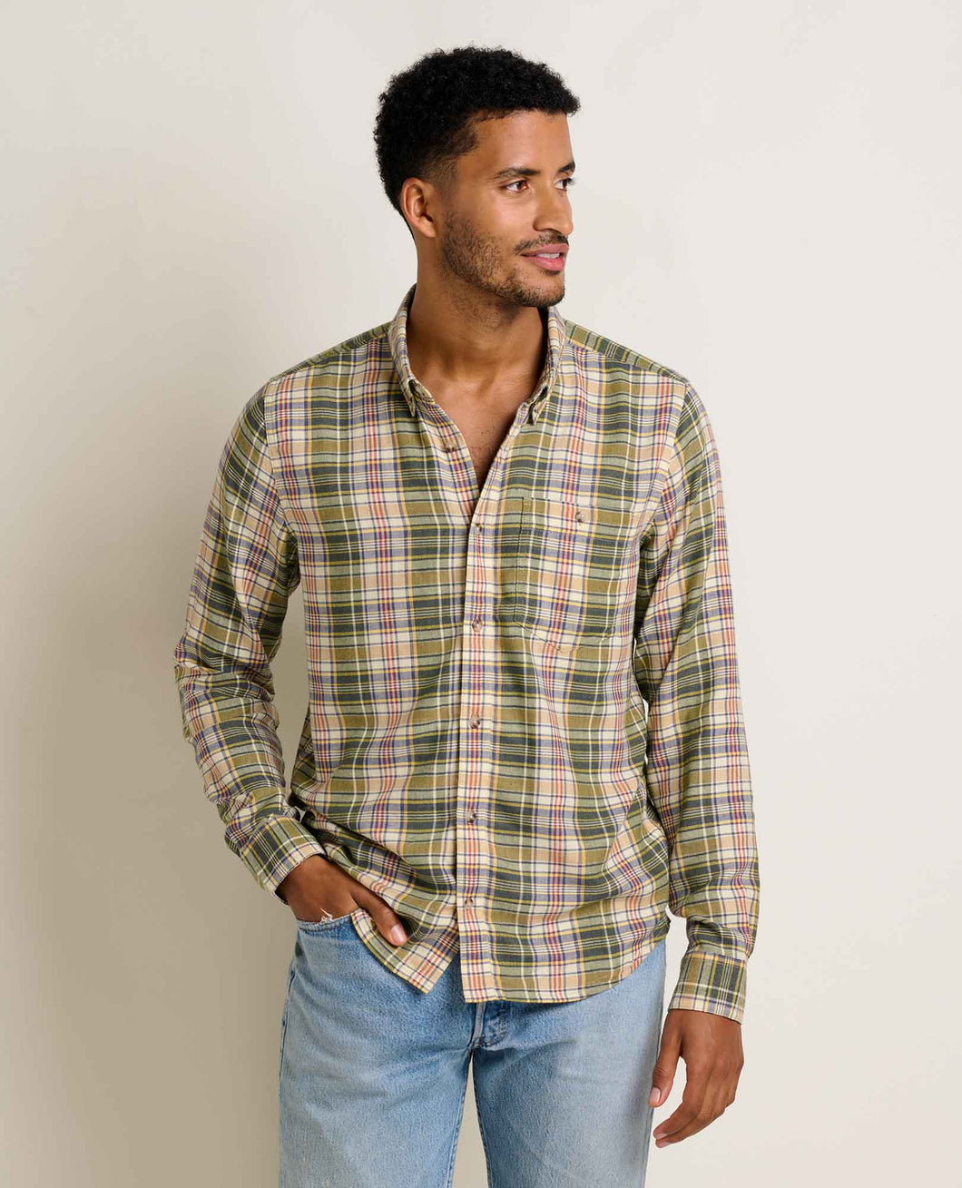 TOAD&CO AIRSMYTH LONG SLEEVE MENS BUTTON DOWN SHIRT