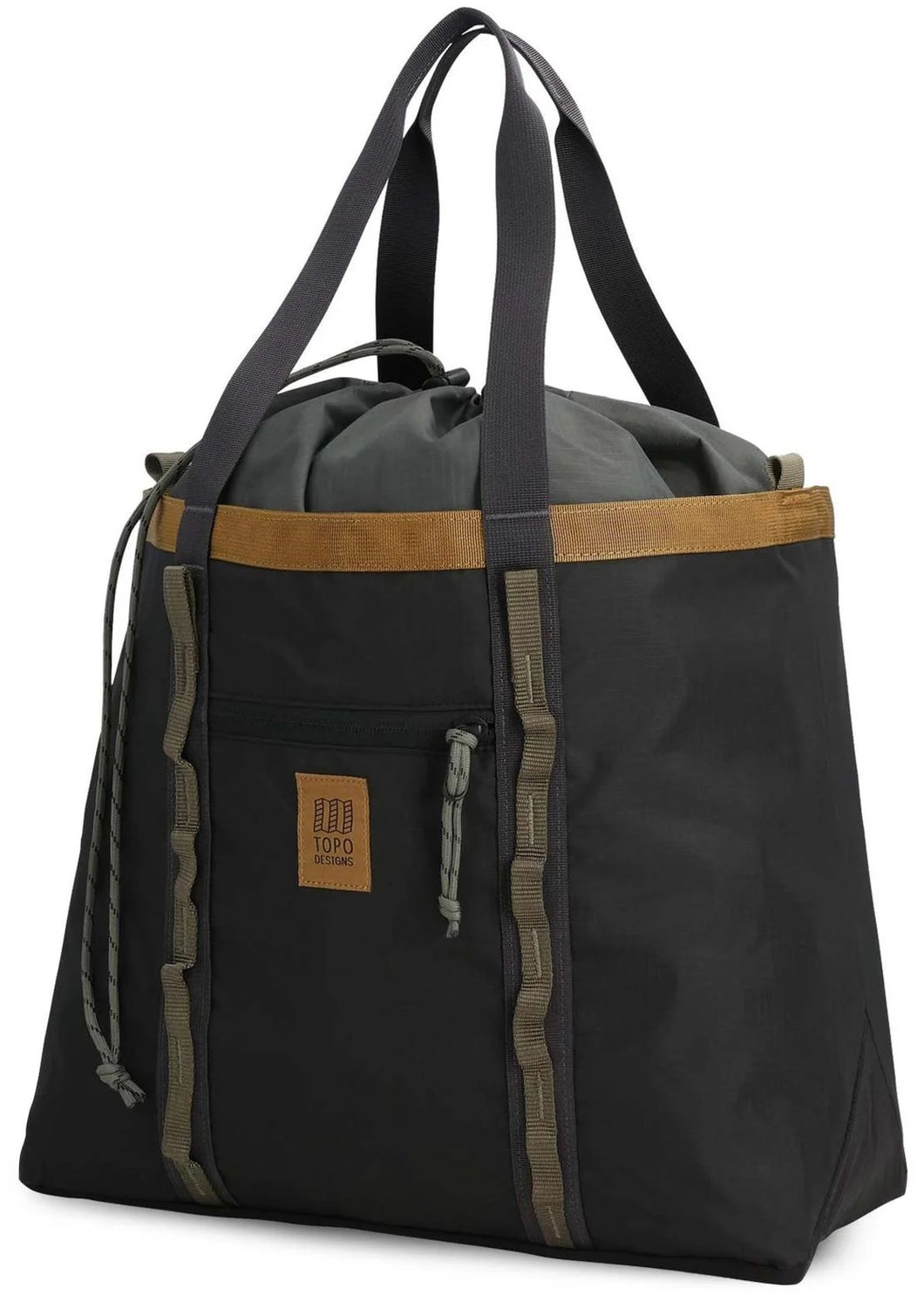 TOPO DESIGNS MOUNTAIN UTILITY TOTE BLACK/NEUTRAL