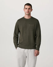 Load image into Gallery viewer, VUORI JEFFREYS CREW 2.0 OLIVE HEATHER MENS SWEATSHIRT
