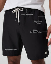 Load image into Gallery viewer, VUORI BANKS SESSION SHORT UNLINED 7" BLACK MENS SHORTS
