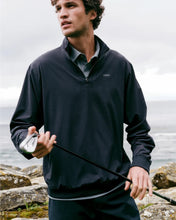 Load image into Gallery viewer, VUORI VENTURE QUARTER ZIP INK LINEN TEXTURE MENS SWEATSHIRT
