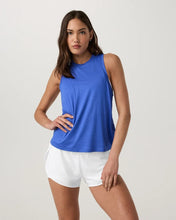 Load image into Gallery viewer, VUORI ENERGY TOP (LONG) ELECTRIC BLUE HEATHER WOMENS TANK TOP
