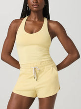 Load image into Gallery viewer, VUORI HALO PERFORMANCE CROP TANK 2.0 LEMON SNAP HEATHER WOMENS TANK TOP
