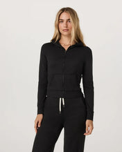 Load image into Gallery viewer, VUORI HALO MINI FULL ZIP HOODIE BLACK HEATHER WOMENS HOODY
