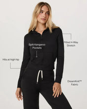 Load image into Gallery viewer, VUORI HALO MINI FULL ZIP HOODIE BLACK HEATHER WOMENS HOODY
