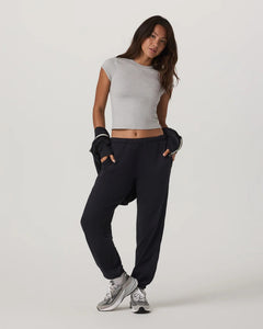 VUORI HALO MODERN SWEATPANT SOLID BLACK WOMENS TRACK PANT