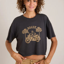 Load image into Gallery viewer, ROARK MOTO SKELE BOXY CROP PREMIUM TEE WOMENS T-SHIRT
