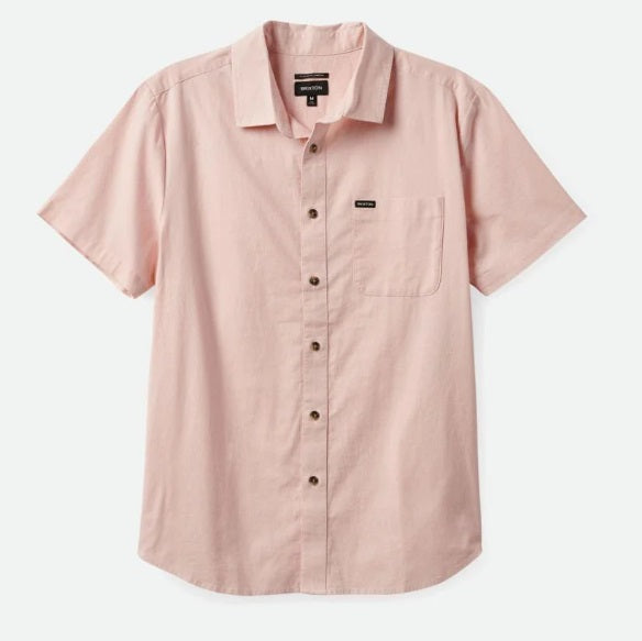 BRIXTON CHARTER TEXTURED WEAVE SHORT SLEEVE MENS BUTTON DOWN SHIRT